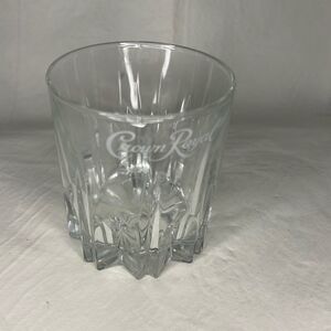 Crown Royal Crystal Glass 10 Ounces Bar Cocktail Rocks 3 In Round 3 1/2 In Tall